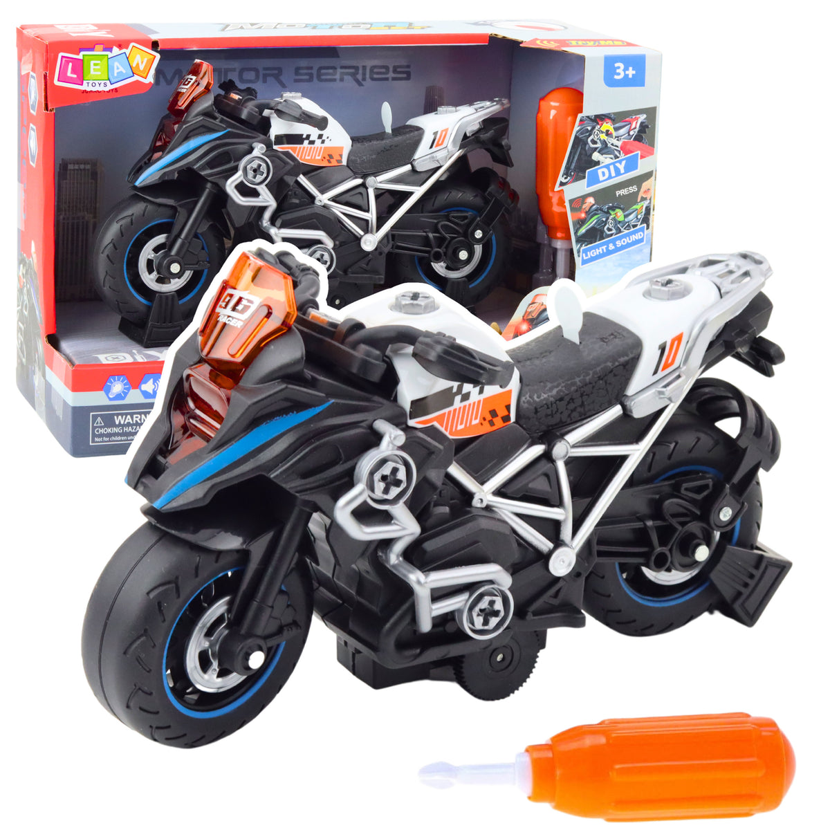 Diy Racing Bike Twisting Disassembly Lights Sounds Black