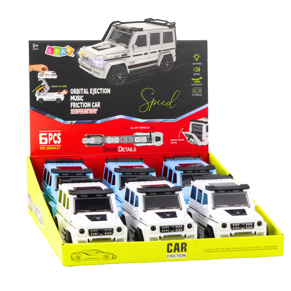 Off-road Car Metal Hidden Car Light Sound White Blue