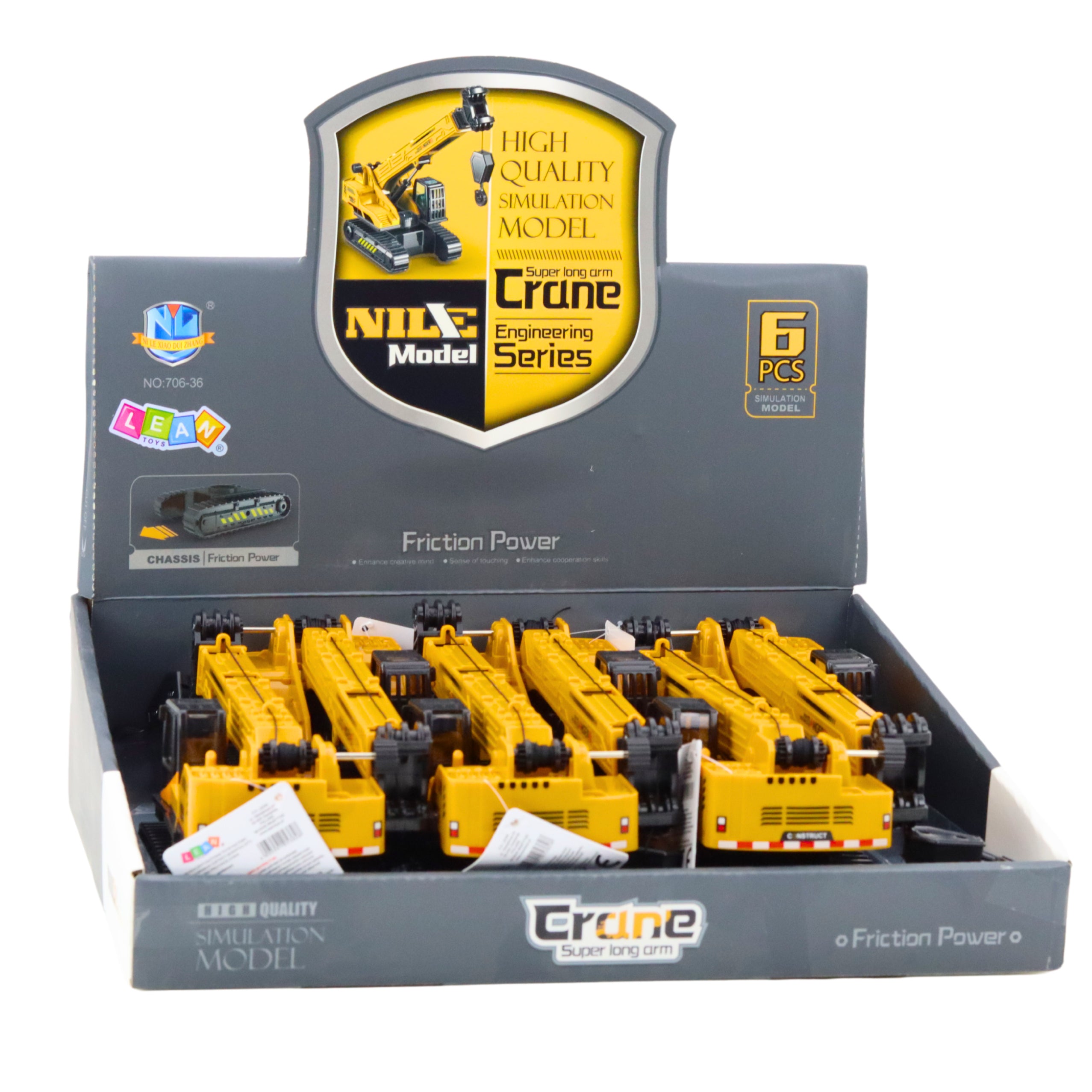 Crawler Crane Extendable Rotating Cabin 360° Yellow