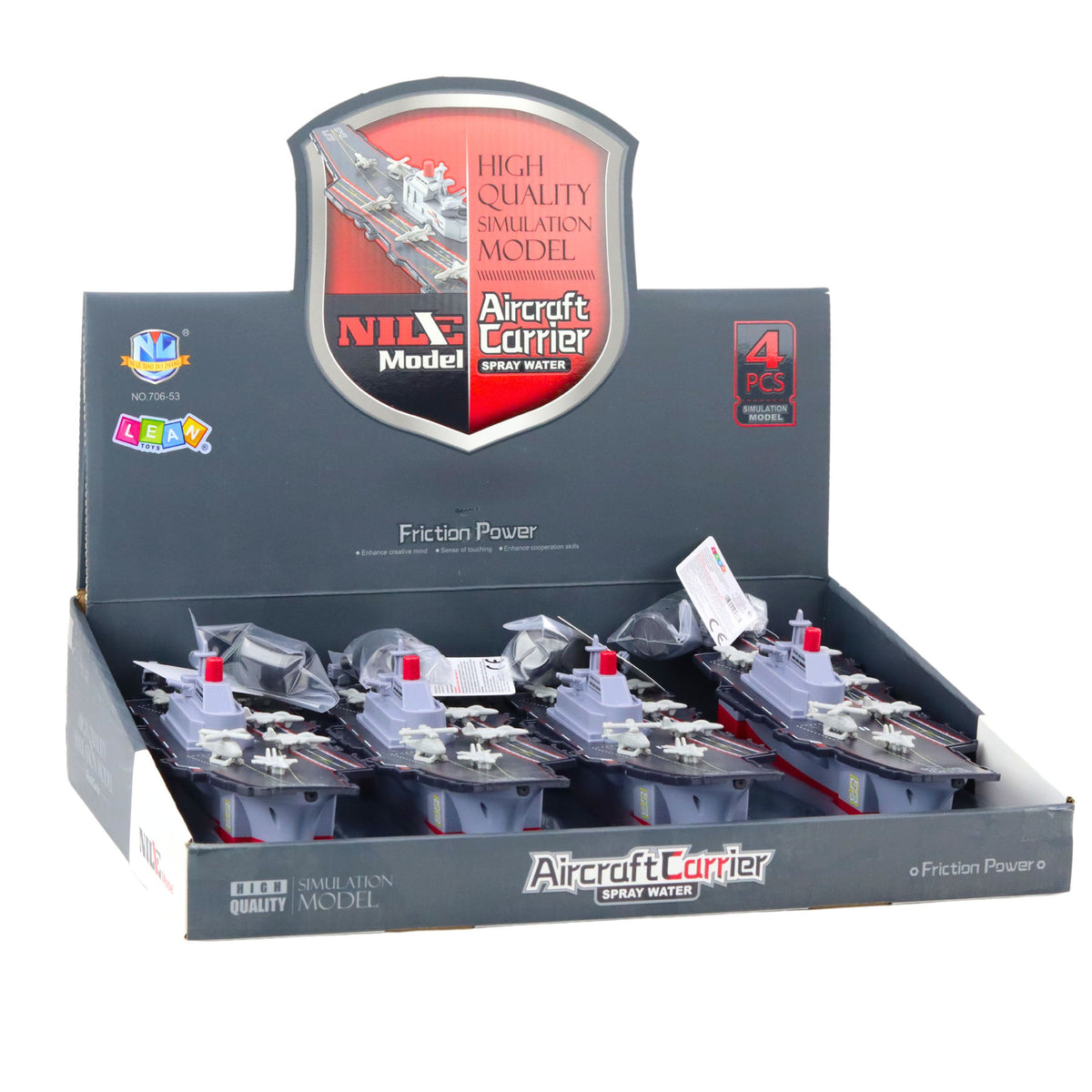 Aircraft Carrier Military Ship Drive Water Effect Bucket Funnel