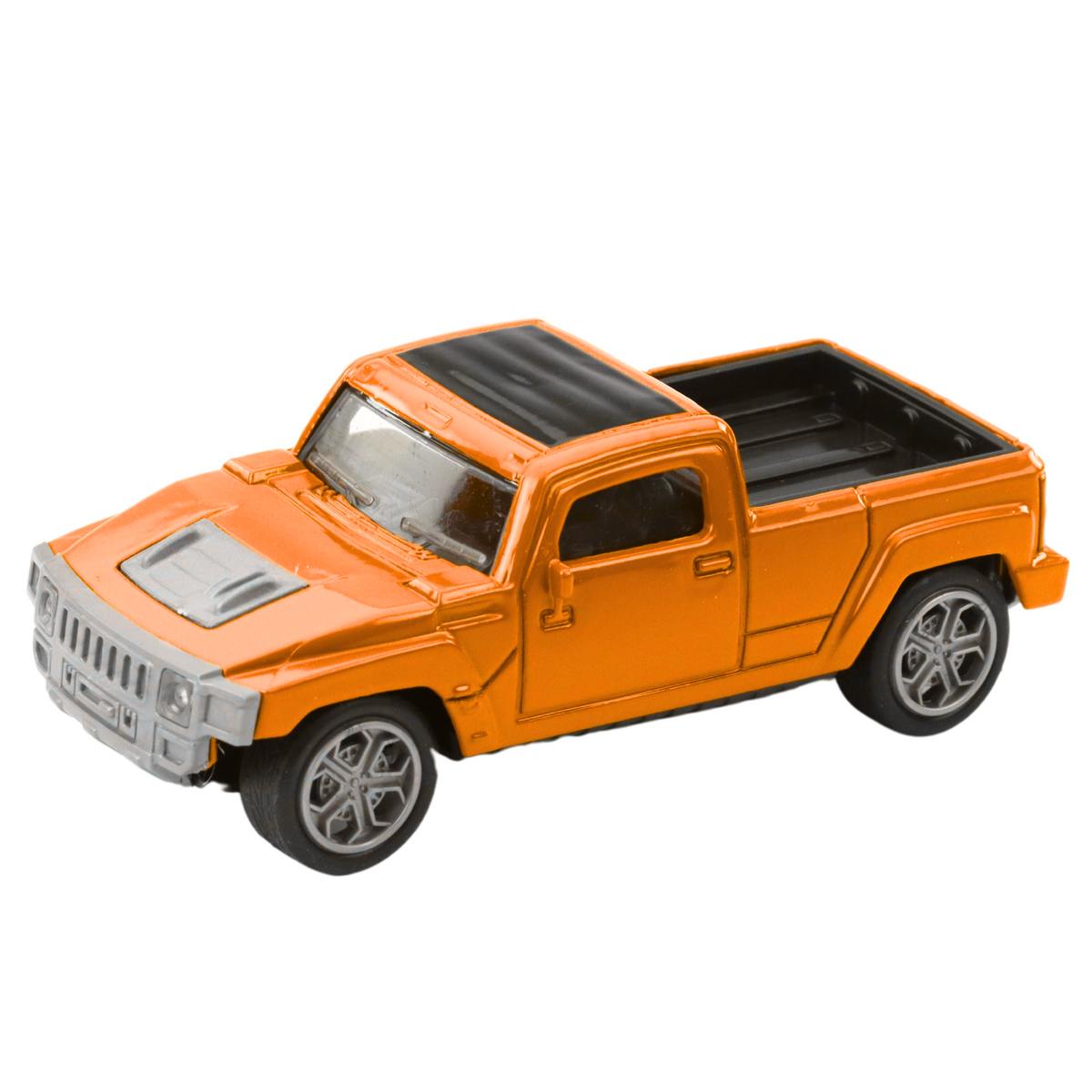 Set Of Metal Car With Camper Trailer Orange