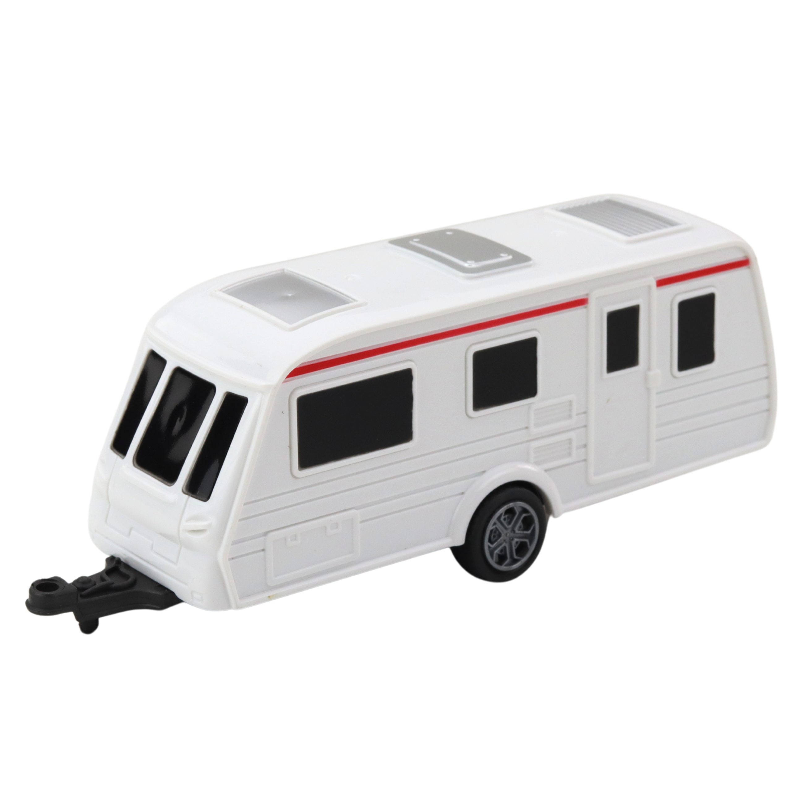 Set Of Metal Car With Camper Trailer Blue