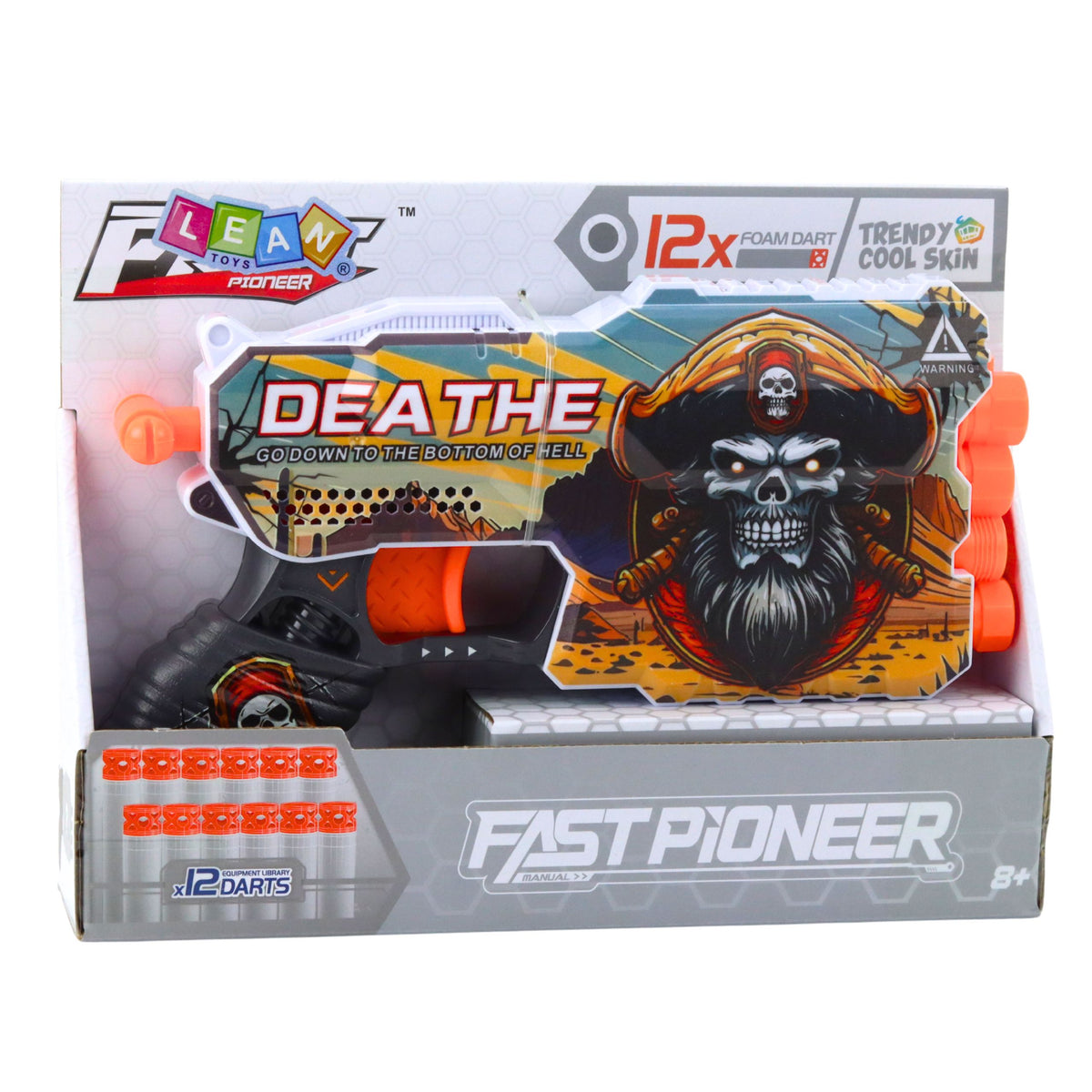 Pirate Foam Dart Gun Magazine 4 Dartshoz 12 db.