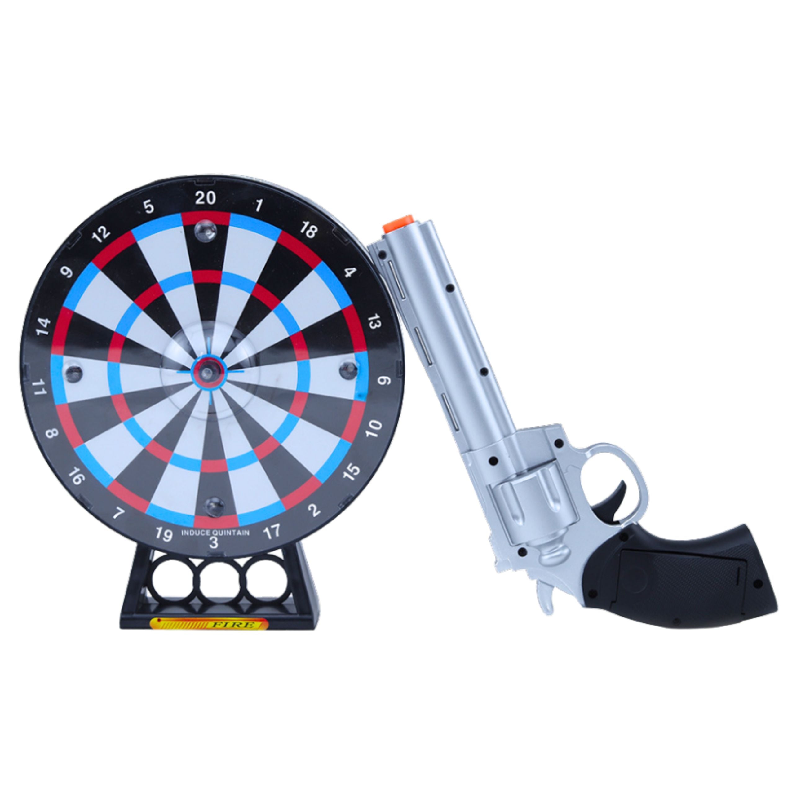 Laser Revolver Pistol Set With Target Shooting Game Lights Sounds