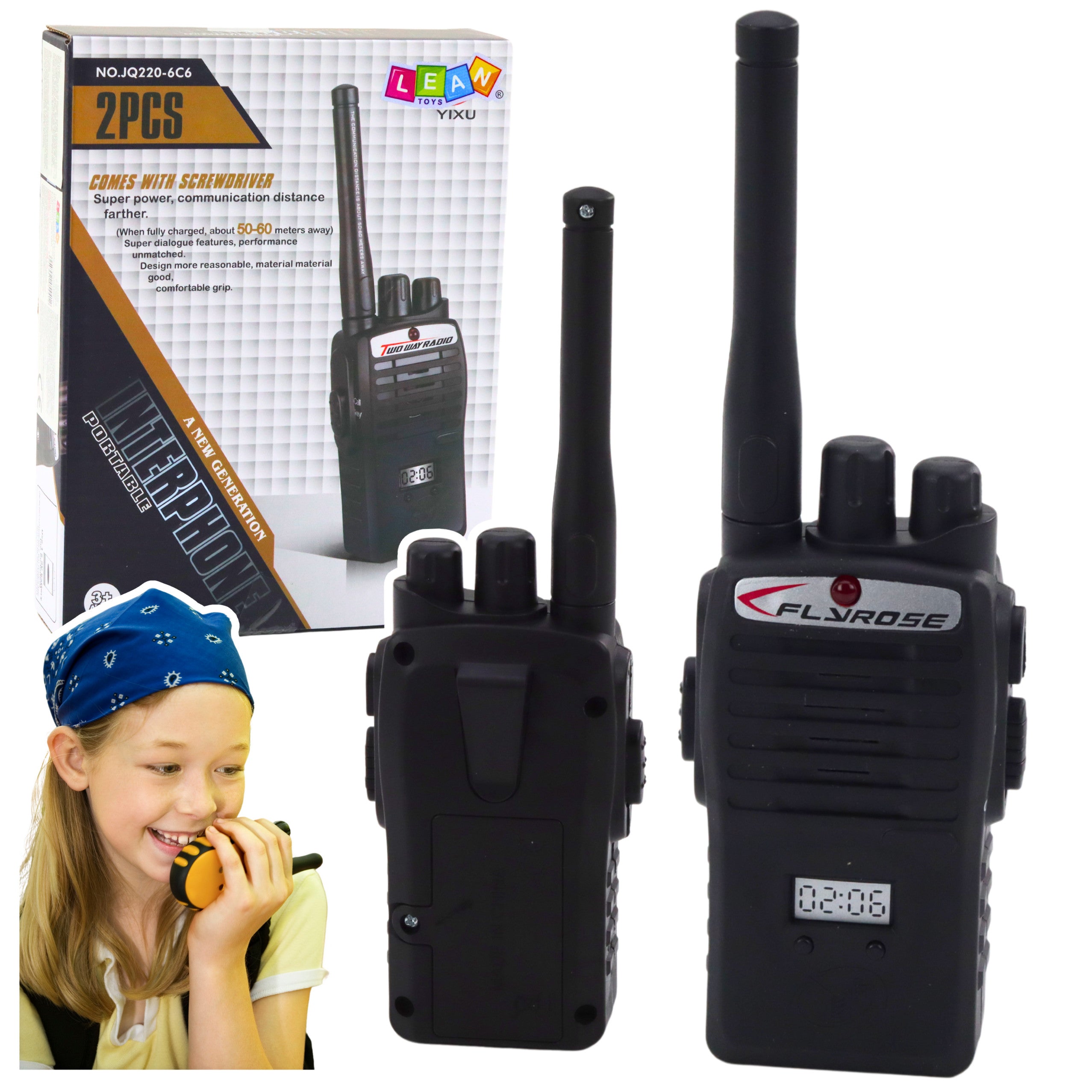 Kids Walkie Talkie Set Range 50-60m