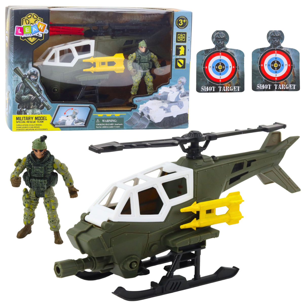 Military Set: Military Helicopter Soldier Figure