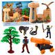Cowboy Set Figures Wild West Cowboy Boat Cannon