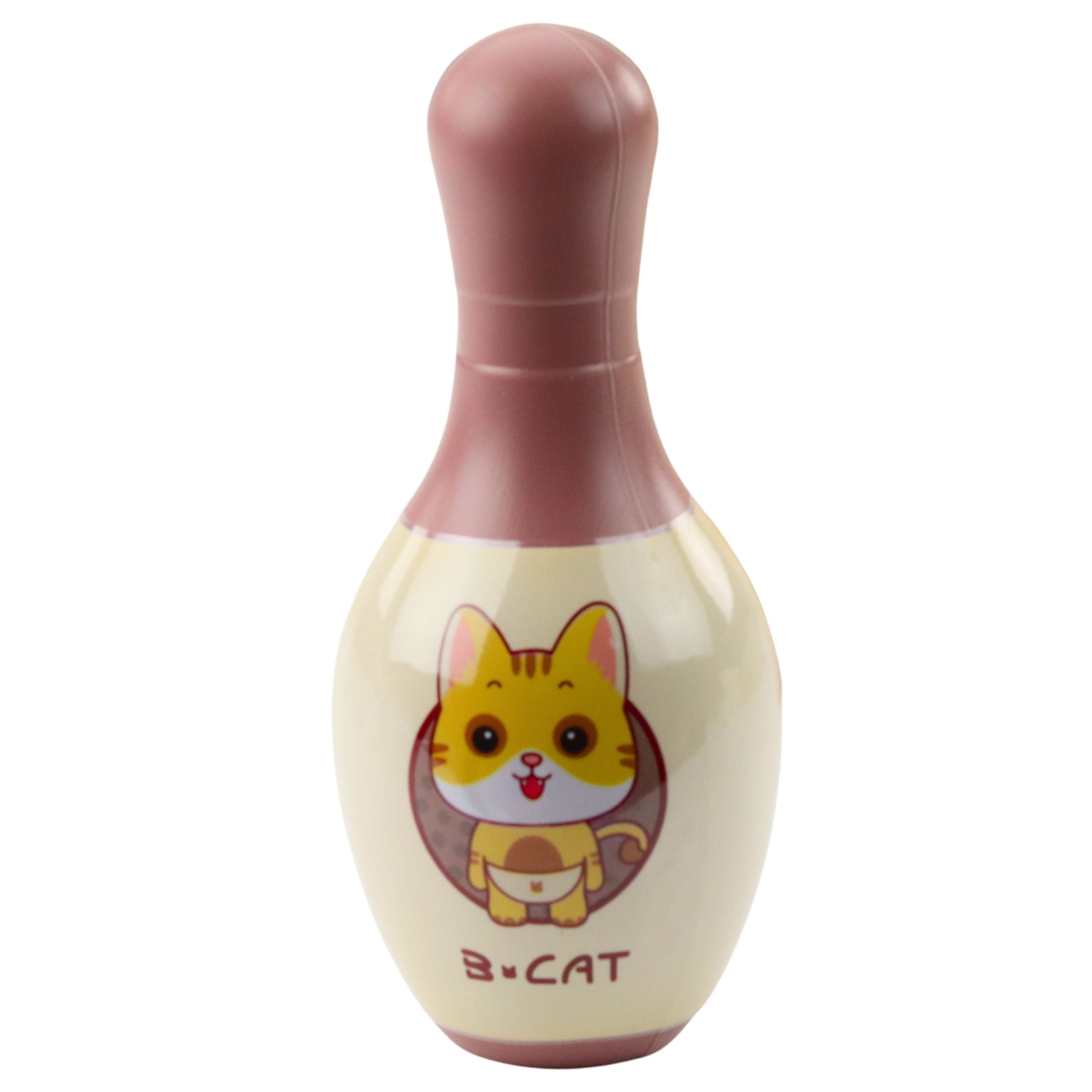 Bowling Set With Cats For Kids 10 Bowling Pins 2 Colored Balls