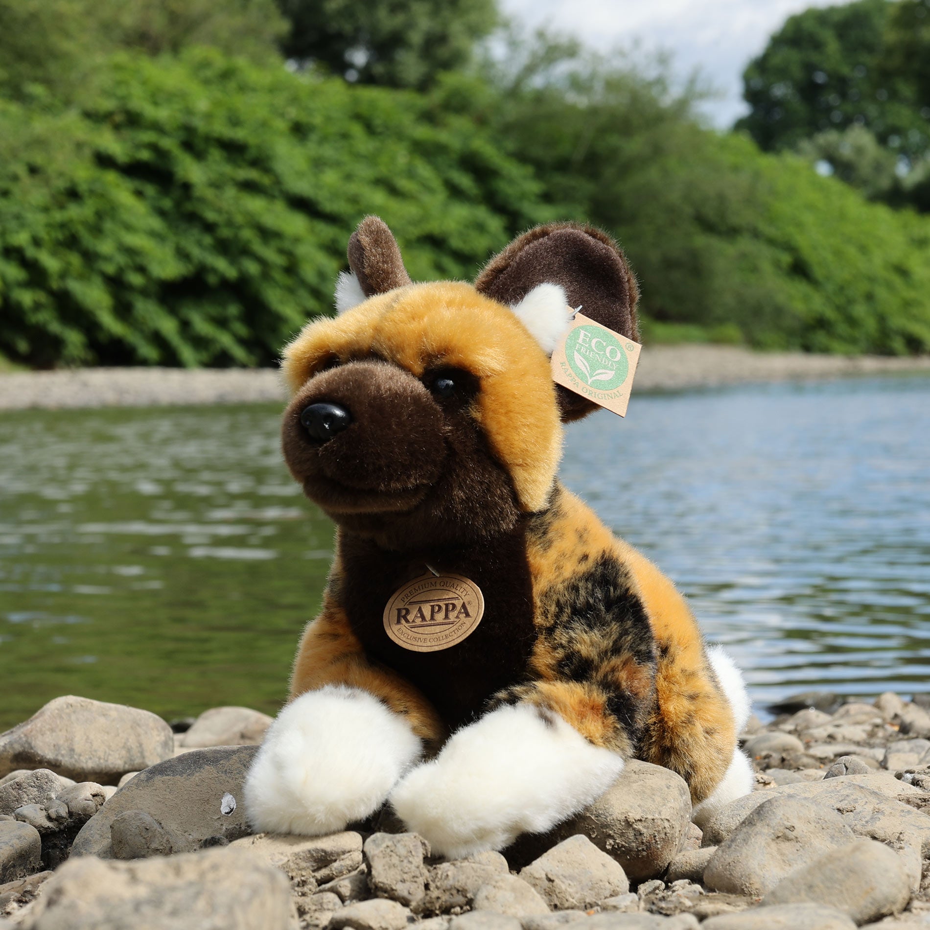 Madra Fiáin na hAfraice Plush 35 Cm Éicea-chairdiúil