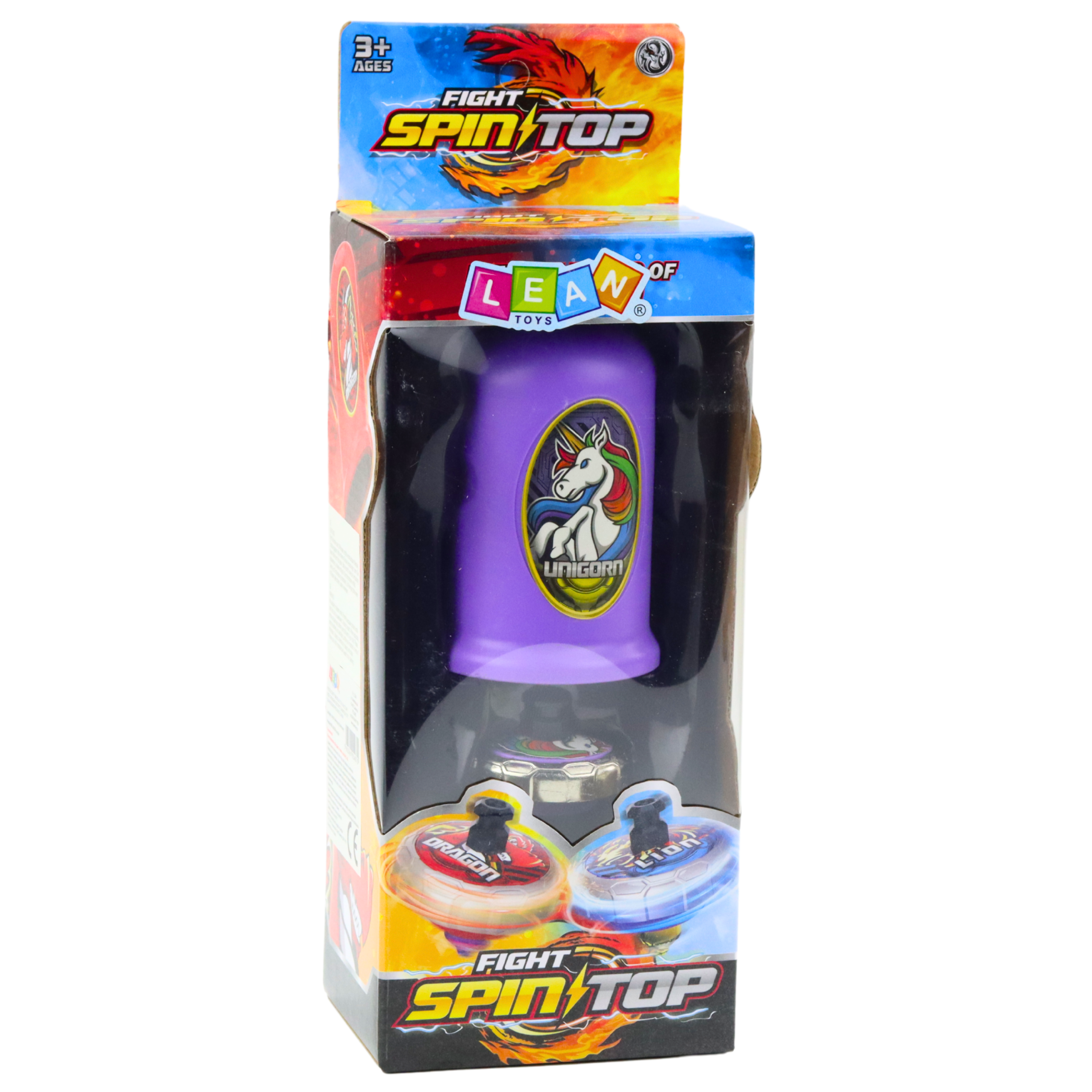Flying Disc Unicorn Spinner Launcher Set Purple