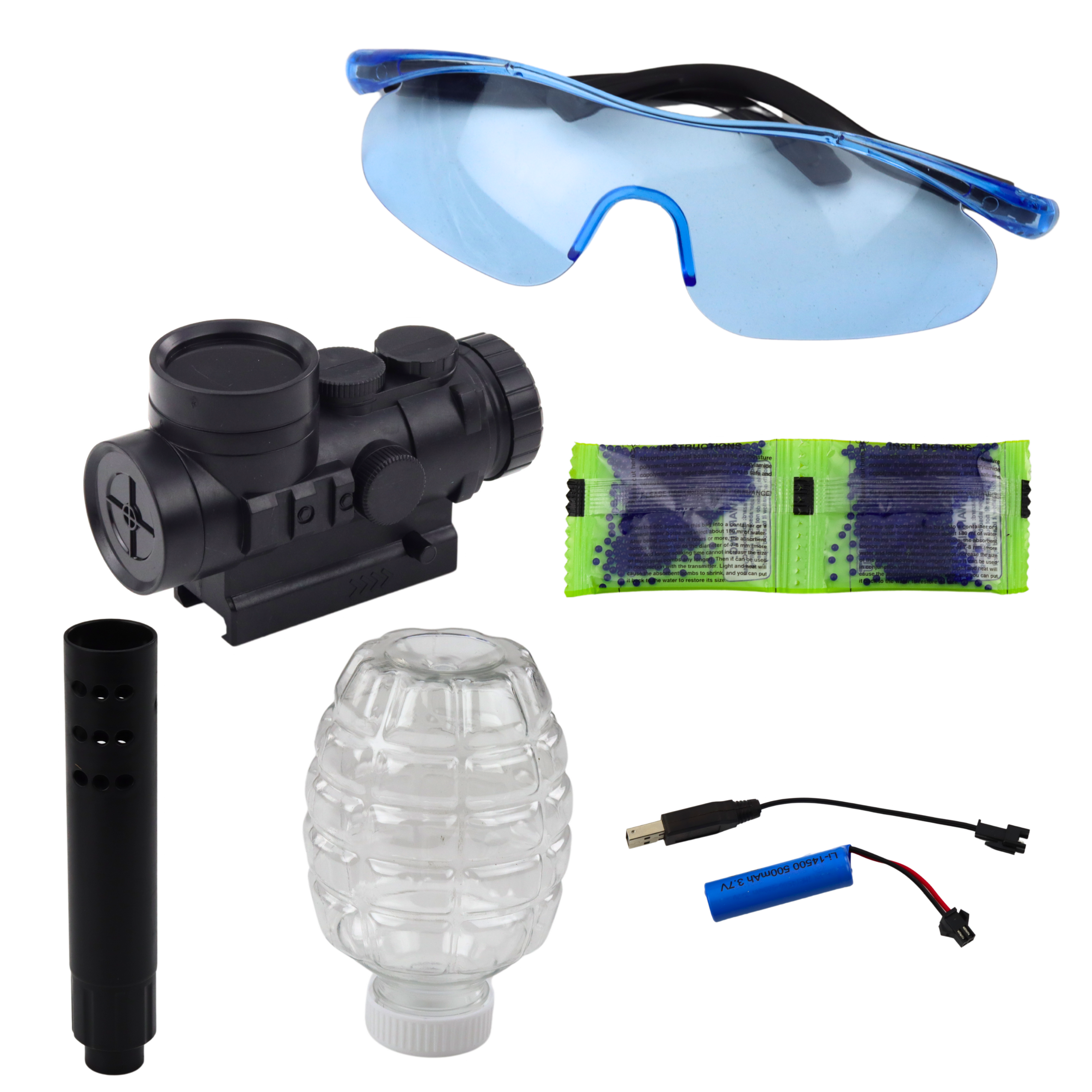 Ak47 Rifle For Water Balls Hydrogel Graffiti Orange