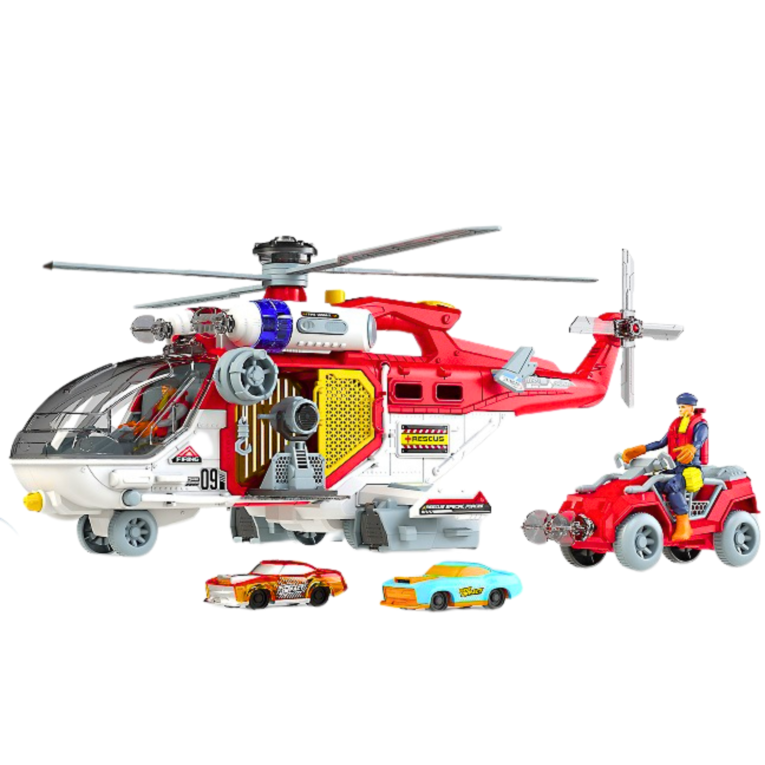 Set di accessori multifunzione per elicotteri di salvataggio, luci e suoni