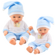 Baby Doll In Blue Pajamas Hat With Pompom