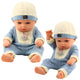 Baby Doll In Blue Knitted Outfit With Cap