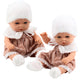Baby Doll Beige Dress Hat Collar Socks