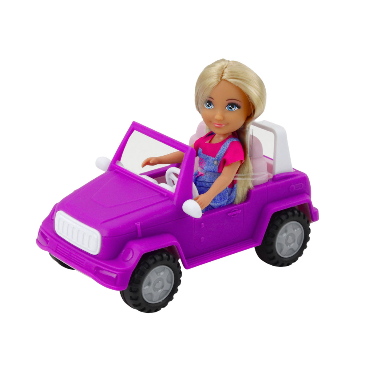 Ankiki Doll Set Convertible Car With Trailer And Horse