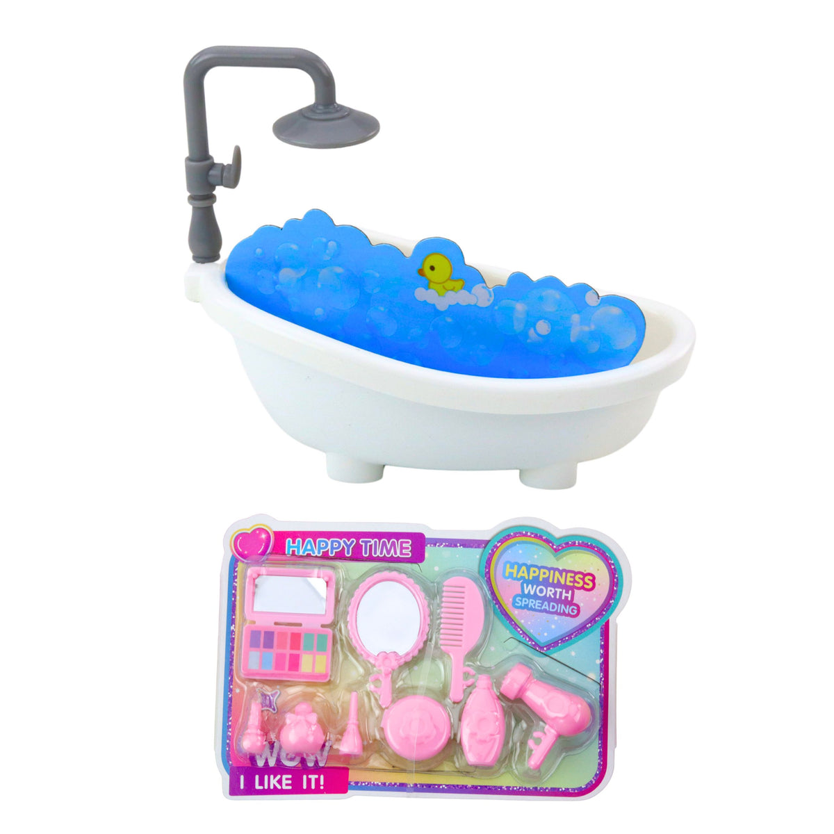 Ankiki Mini Doll Set With Bathtub And Care Accessories