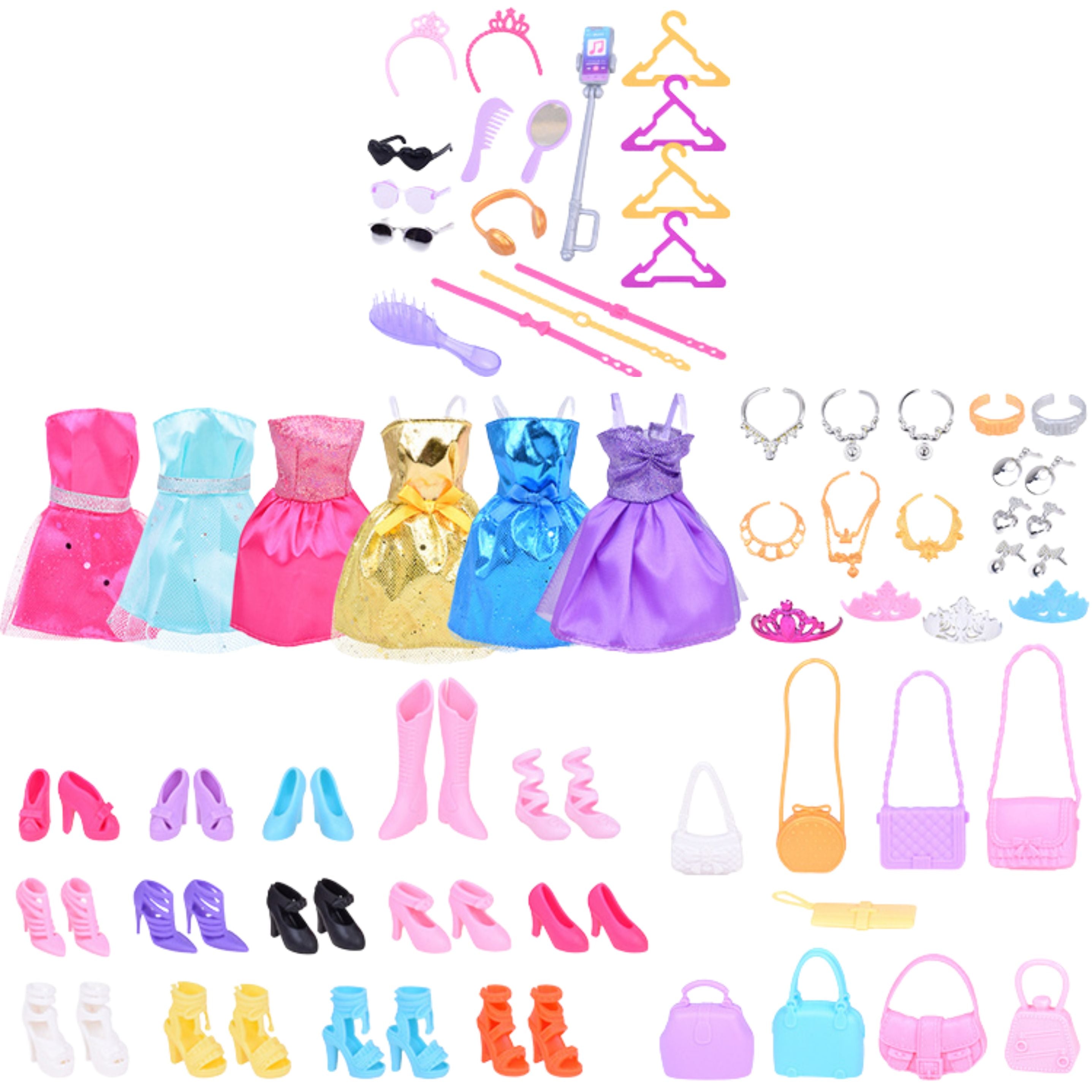 Large Fashion Set Anlily Collection Dresses Accessories 65 Pcs.
