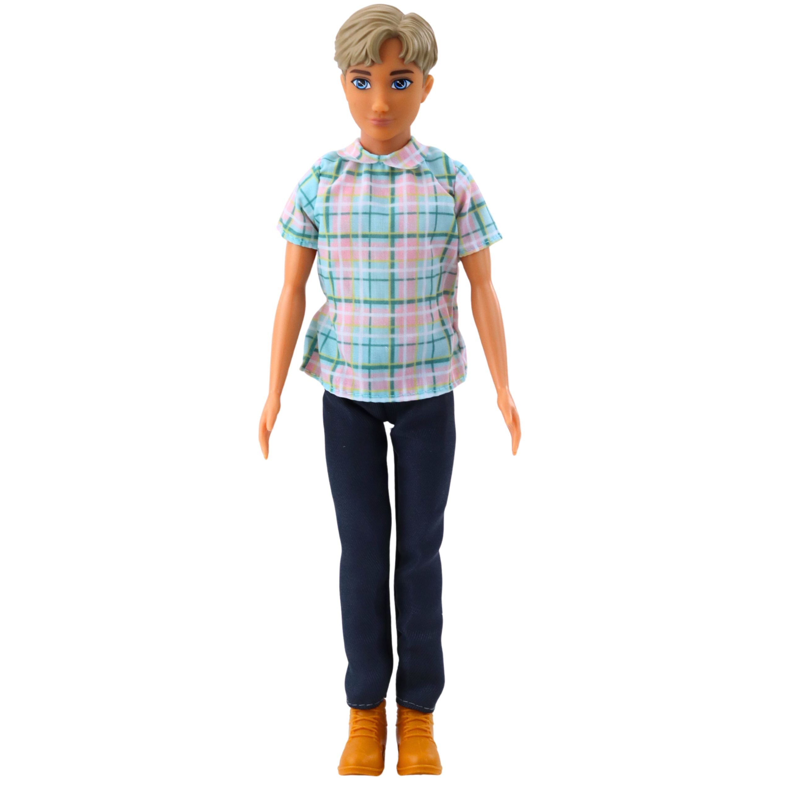 Anlily Doll Boy Accessories Suitcase Selfie Stick Glasses Bottle