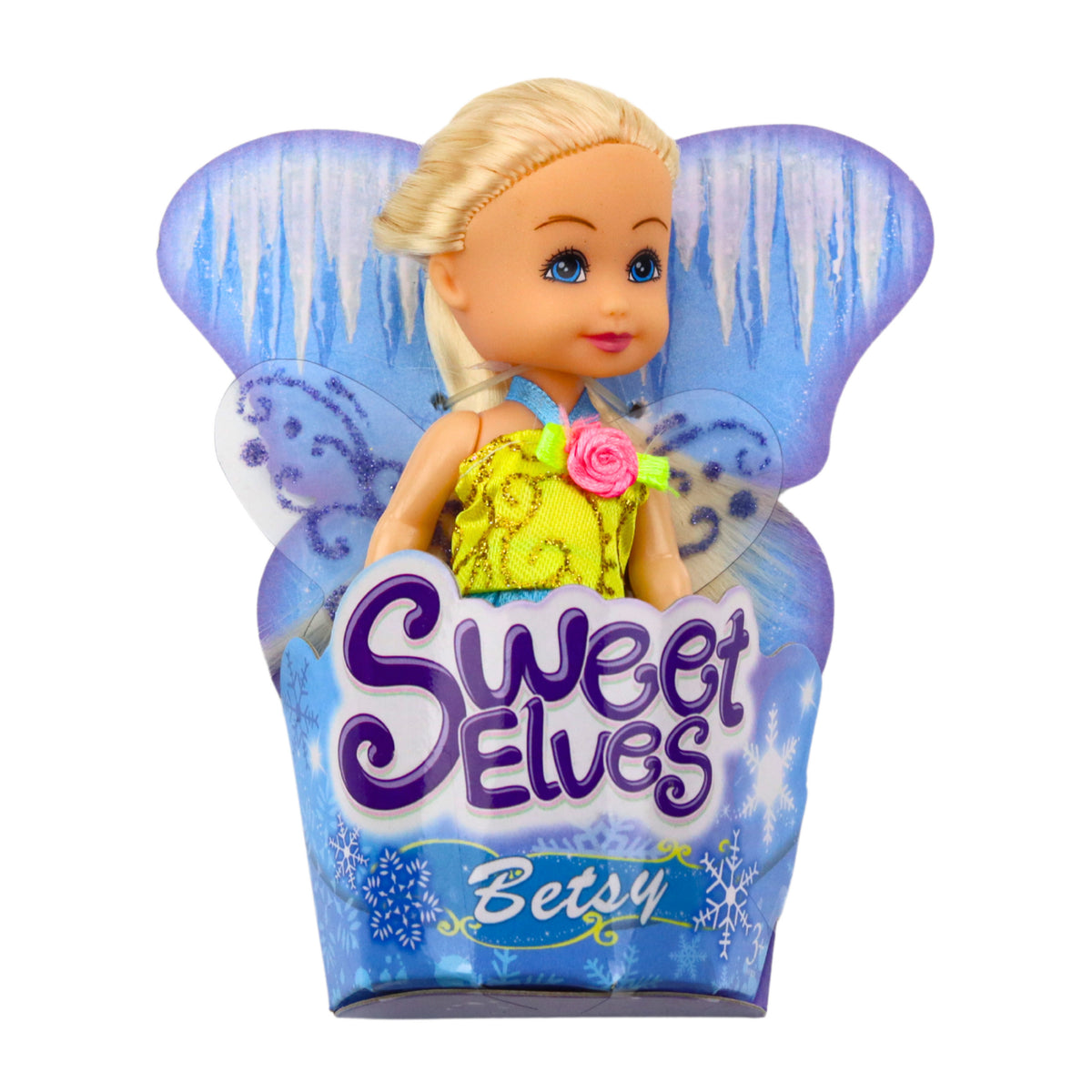 Mini Papusa Zana Elf Albastru Violet Roz Mix 11.5cm