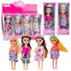 Mini Princess Doll With Crown Colorful Dress 14cm Mix
