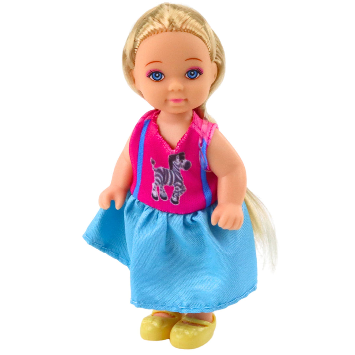 Kaibibi Mini Doll Long Hair Colorful Dress 12 Cm Mix