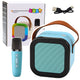 Karaoke Speaker Microphone Wireless K12 Rgb Bluetooth Blue
