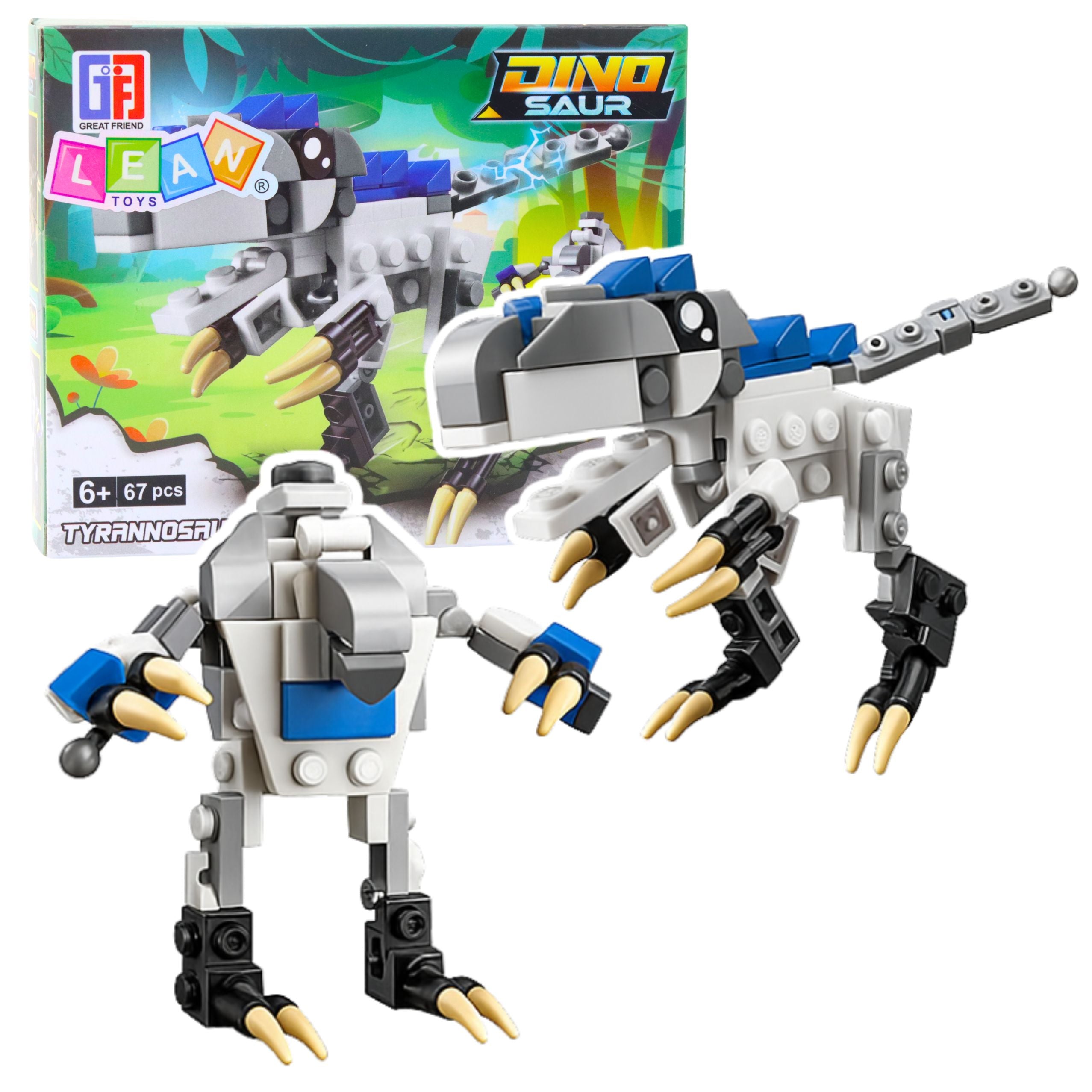 Construction Bricks 2in1 Dinosaur Robot Tyrannosaurus Rex 67 Pcs.