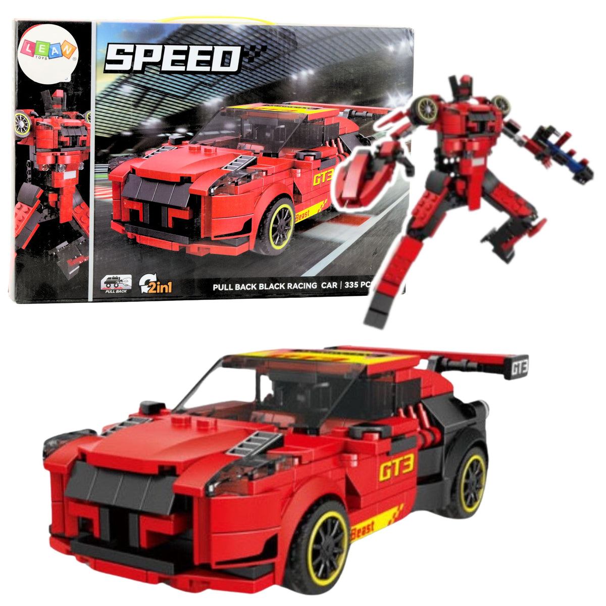 Brící Tógála Carr Robot 2in1 Gt3 Dearg 335 ríomhaire.