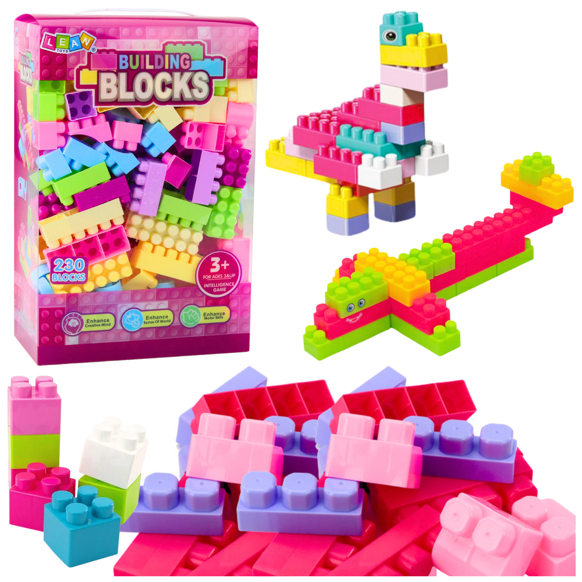 Building Blocks In Educational Box 230 Elements