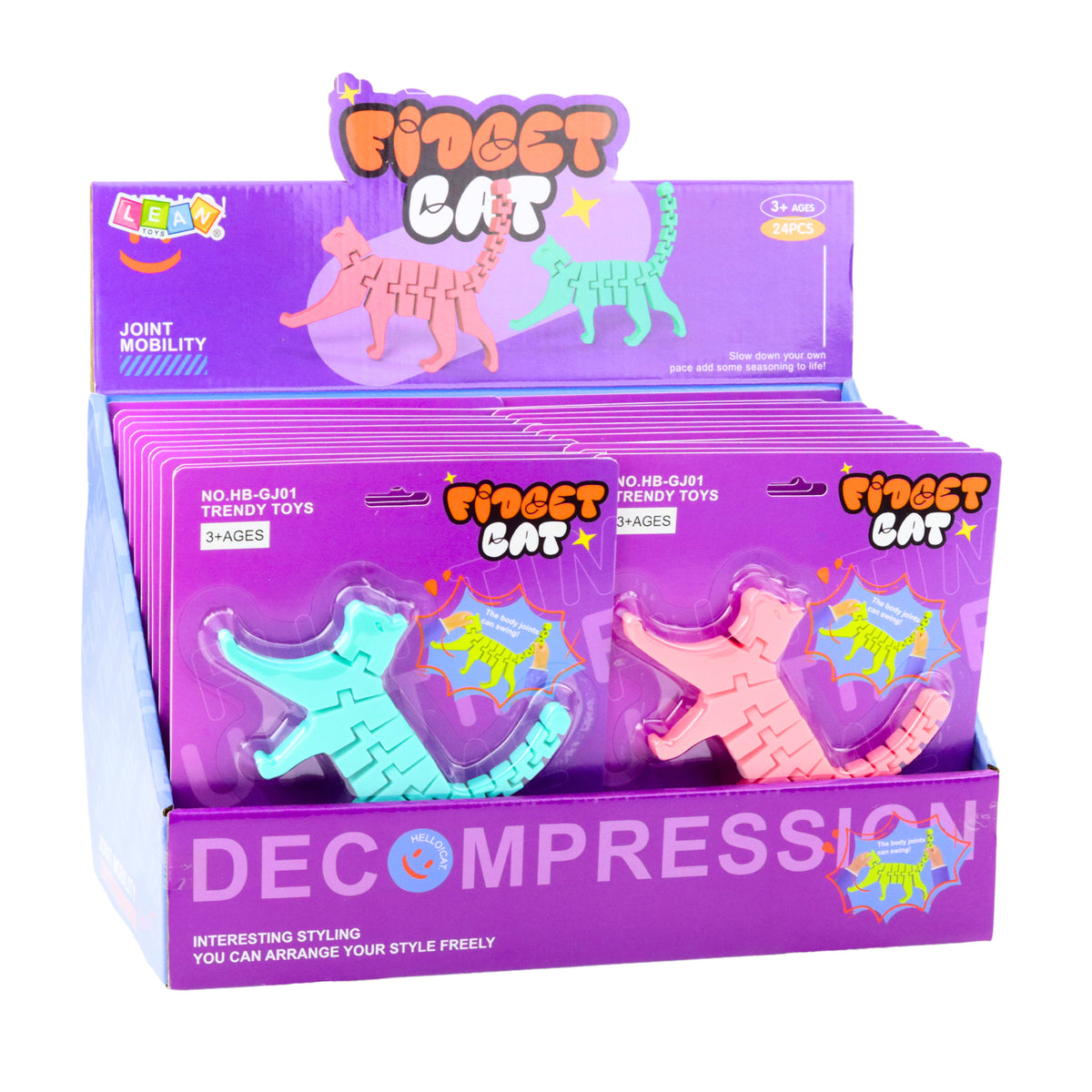 Cat Puzzle Fidget 3d Puzzle Flexible Bendable Mix
