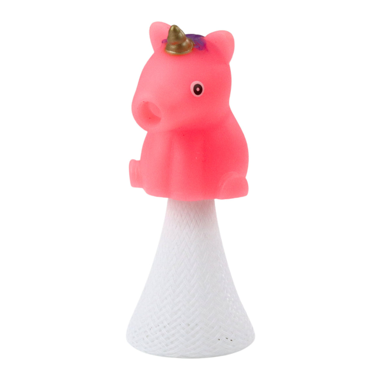 Jumping Unicorn On Spring Pop Up White Pink 10cm Mix
