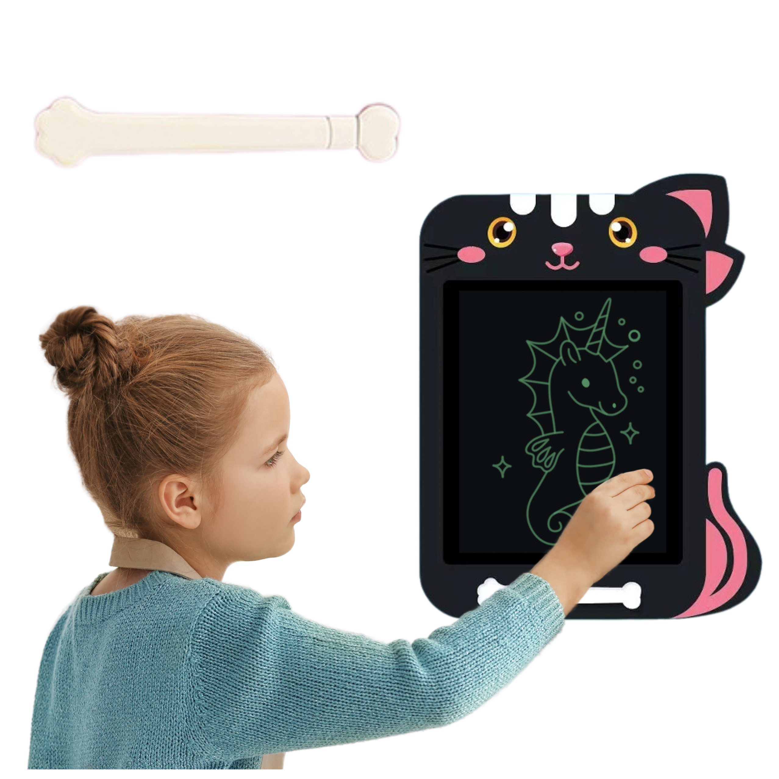 Marker Drawing Board Writing Lcd Stylus Cat Black