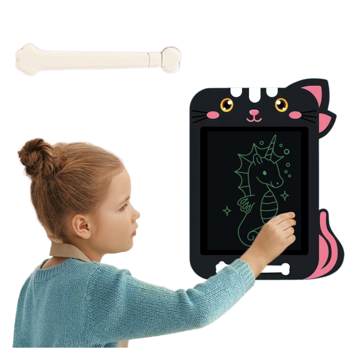 Marker Planșă De Desen Scriere Lcd Stylus Cat Black