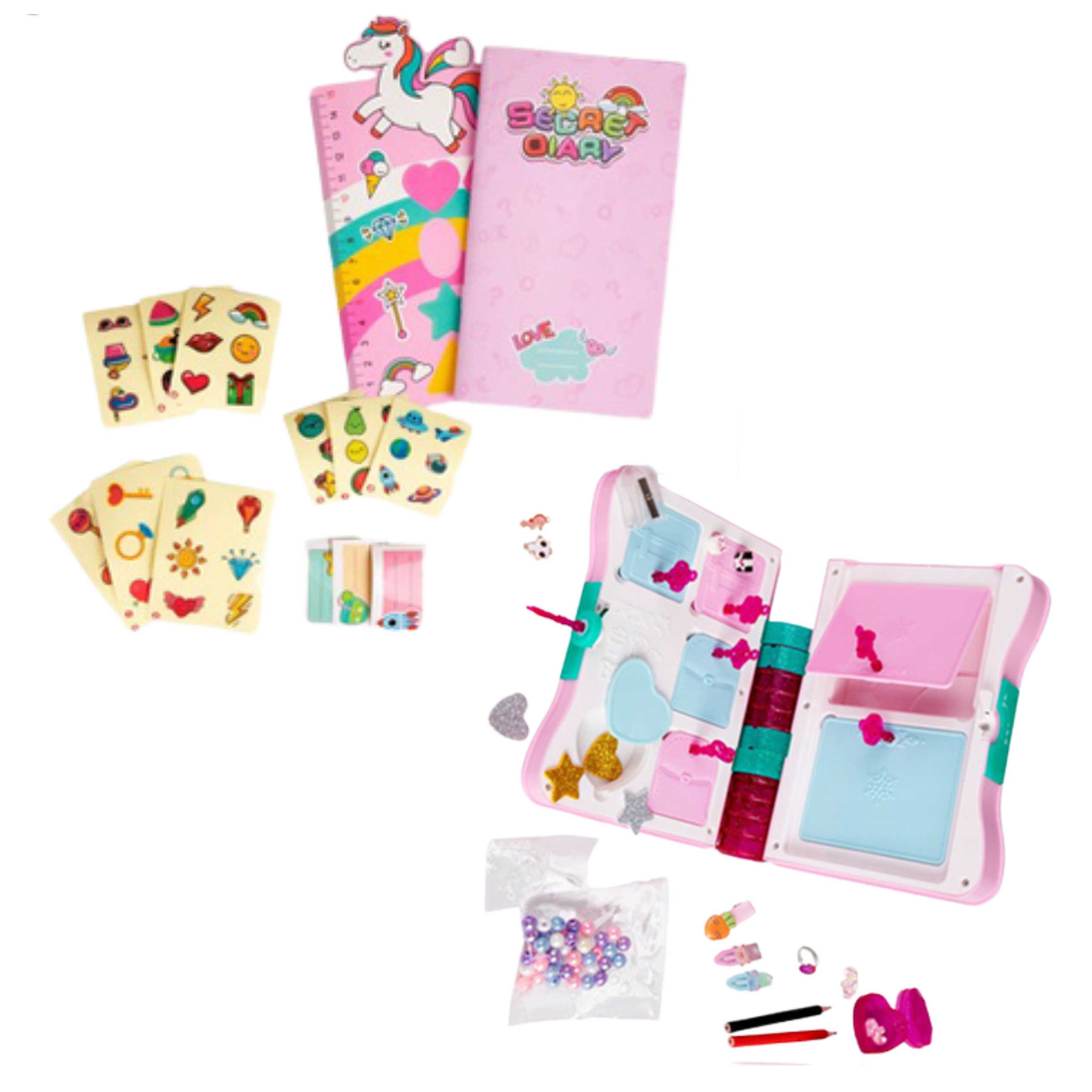 Secret Diary Padlock Notebook Locker Key Accessories Pink