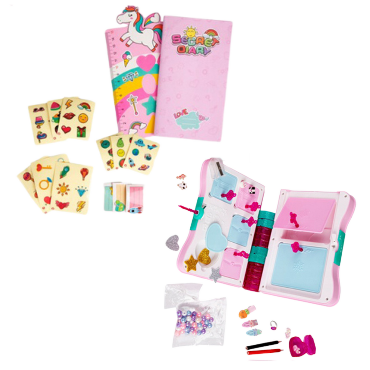 Secret Diary Padlock Notebook Locker Key Accessories Pink