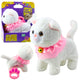Gatinho interativo com coleira rosa babado Tinkerbell anda mia