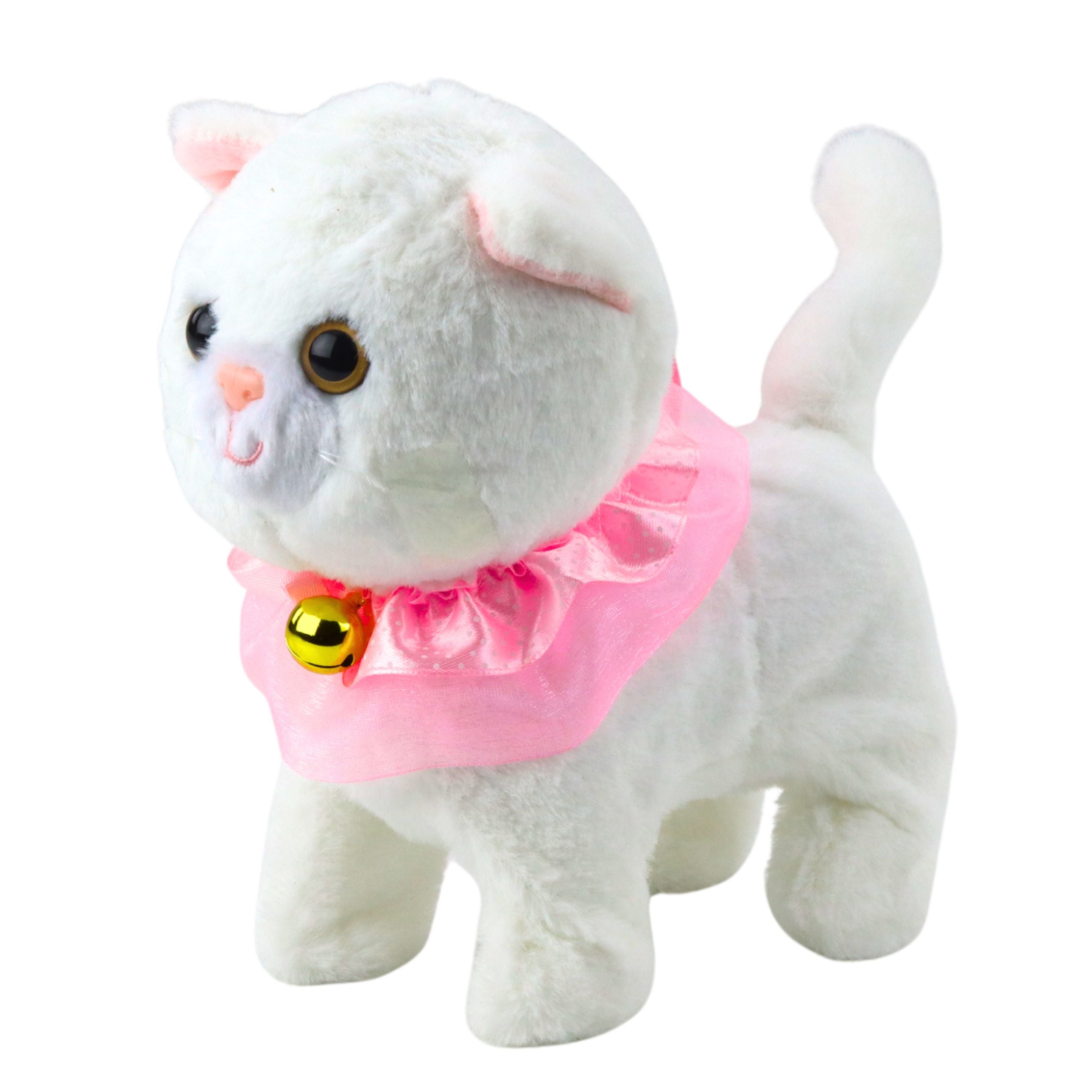 Interactive Kitten On A Leash Pink Ruffle Tinkerbell Walks Meows