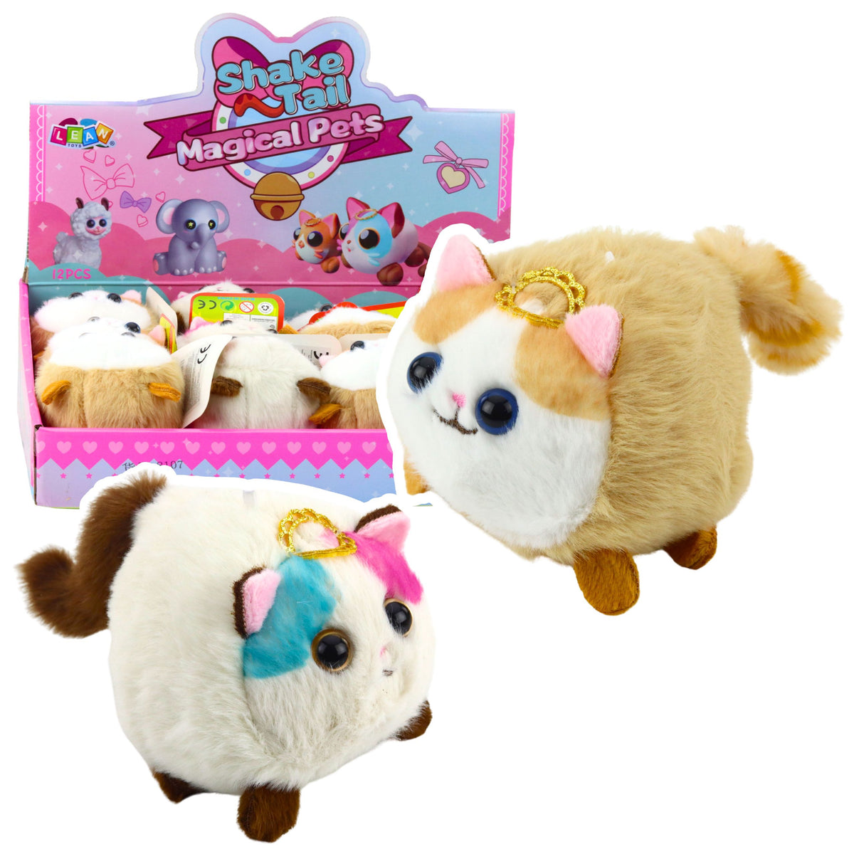 Plush Kitten Mascot With A Waggly Tail Brown And White