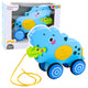 Hippopotamus On A String To Pull For Toddlers Sounds Blue