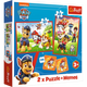 Puzzle + Memos 2en1 Equipo Perro Patrulla Canina En Acción Trefl 93337