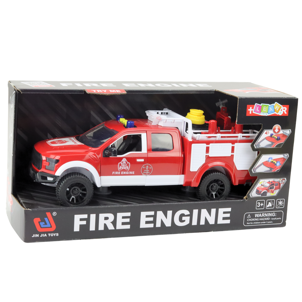 Fire Truck Firefighting Water Lights Sounds White Red 1:12
