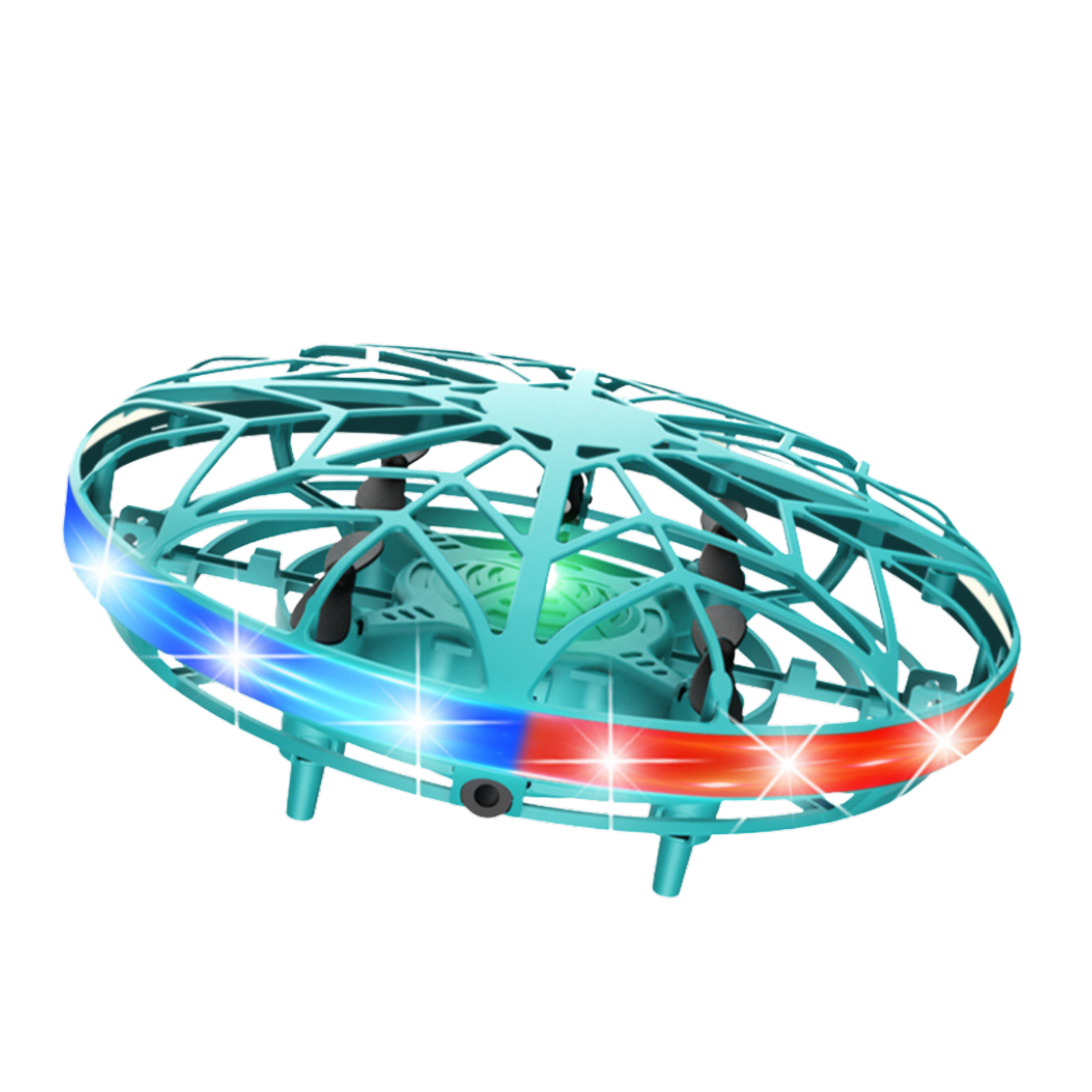 Rc Hand Controlled Ufo Drone Led Lights Turquoise