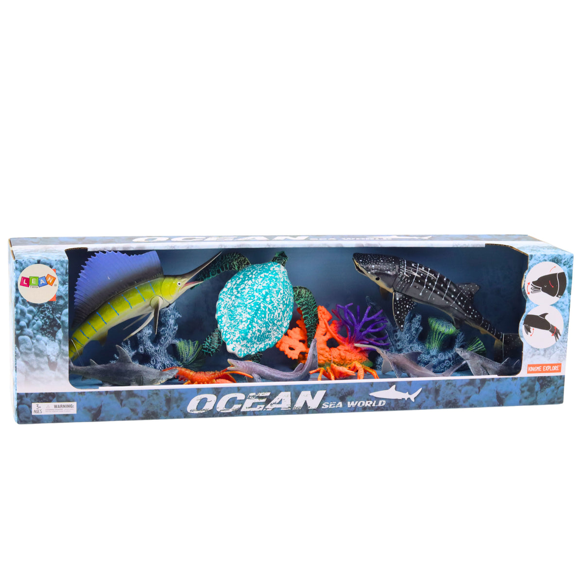 Set Of Figures Sea Animals Movable Elements Turtle