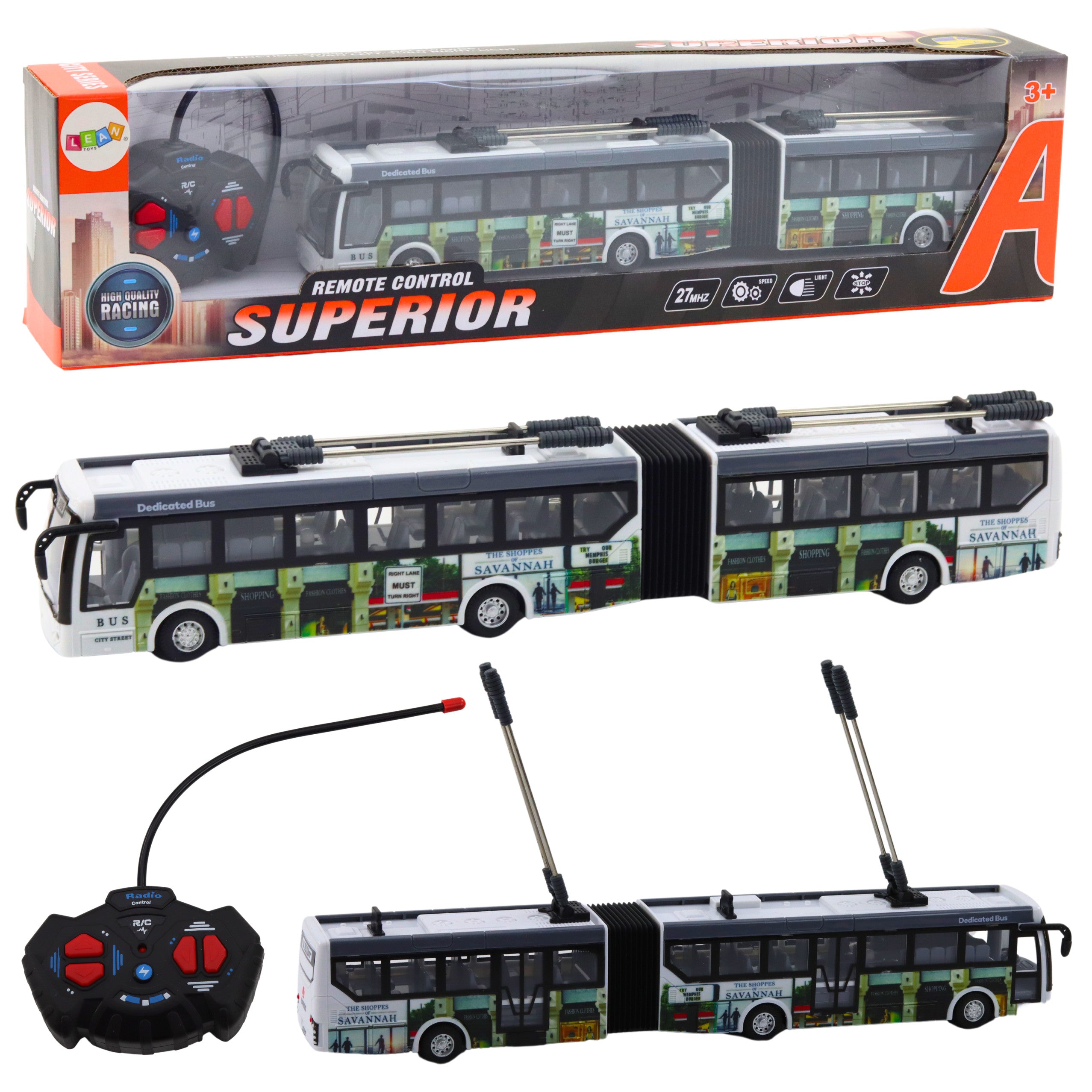 Remote Controlled City Trolleybus Rc Lights Public Transport