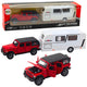 Set Of Car Off-road Camper Metal Drive Lights Sounds Red 1:32
