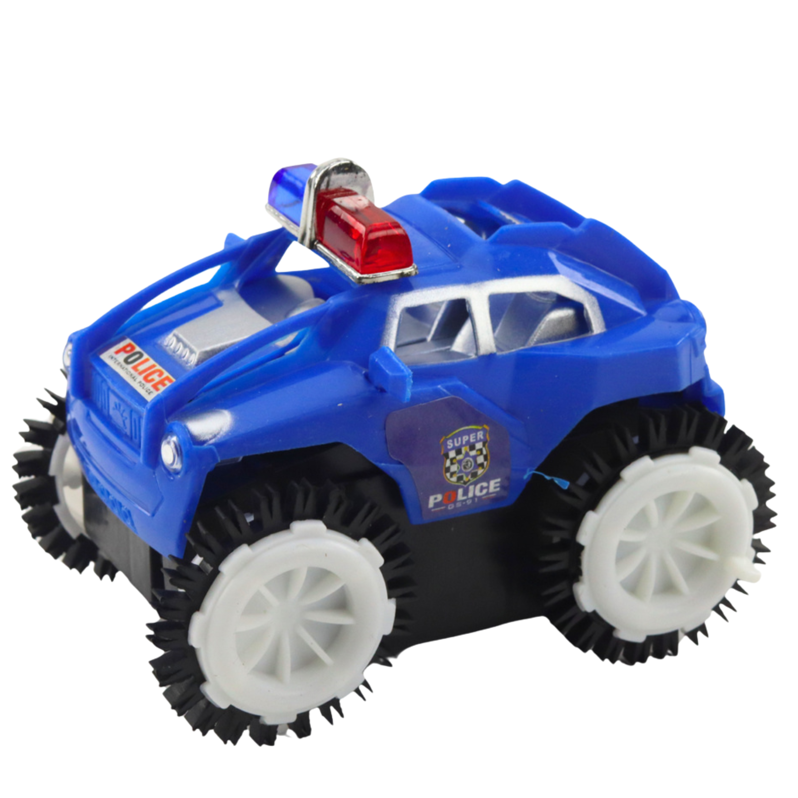 Police Car Rollover Obstacle Sensor 360° Lights Sounds Blue