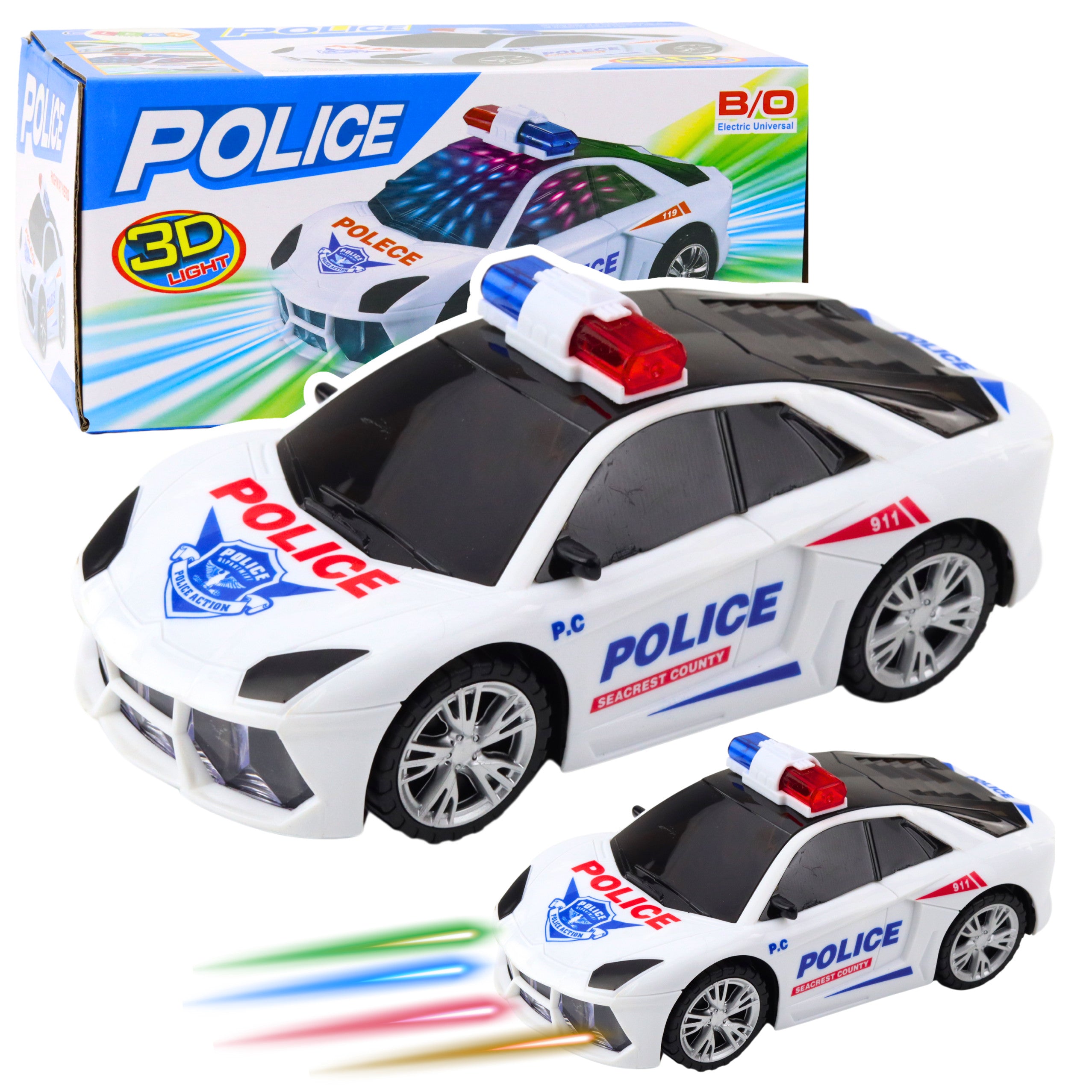 Police Car Interactive Lights Sounds Police Car Sports White