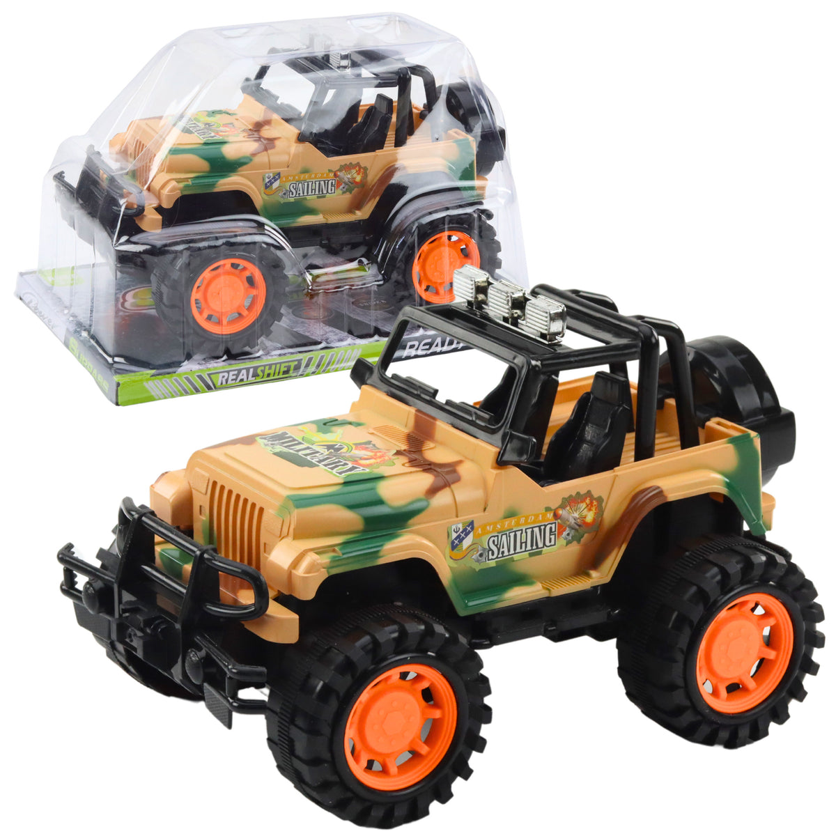 Large Military Off-road Vehicle Beige