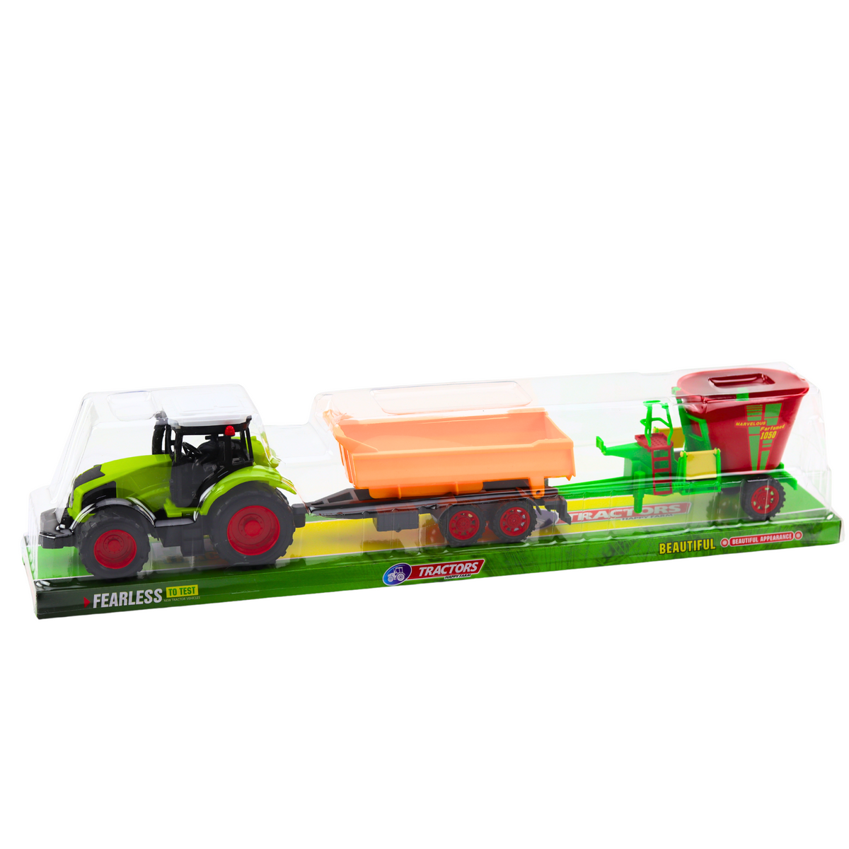 Set Of Agricultural Tractor Trailer Tipper Feed Wagon